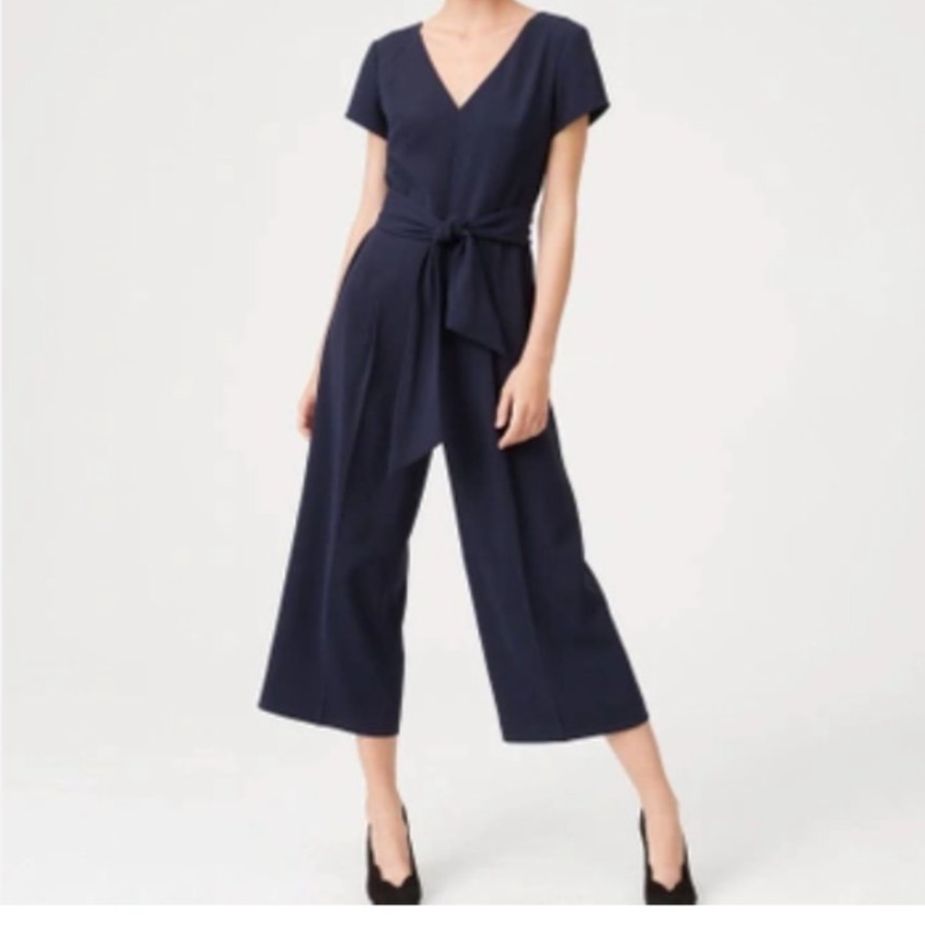 2/$80! Club Monaco Sannah V Neck Jumpsuit In Aviator Navy